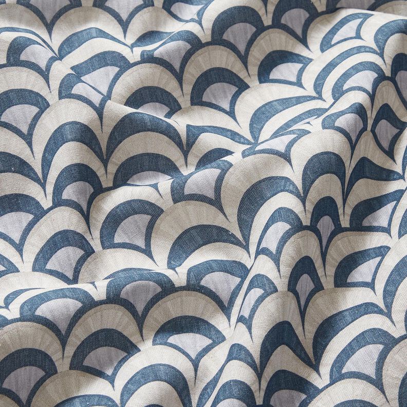 Bomuldsstof Poplin elegante buer – blågrå/lys taupe,  image number 2