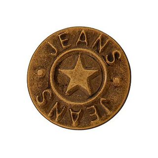 Patentknap til jeans Stjerne – gammelt guld metallisk, 