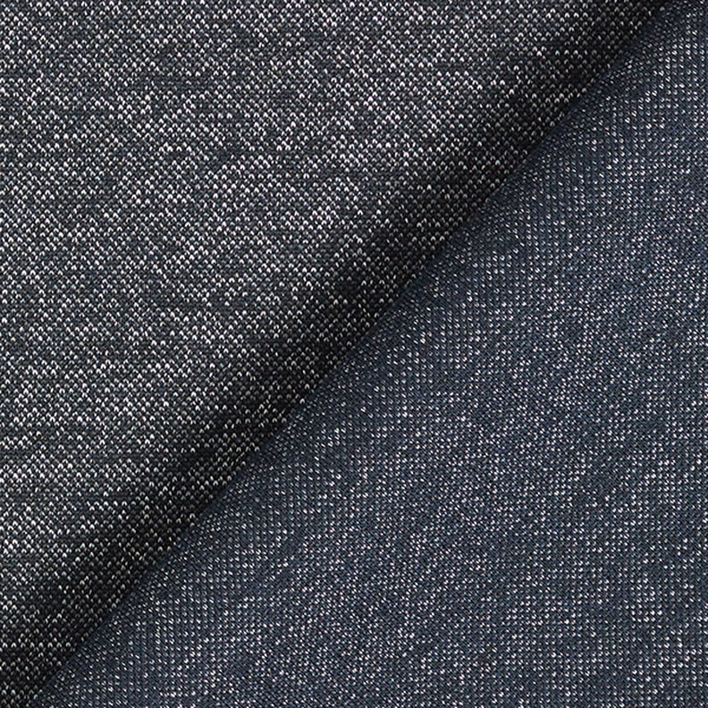 Piqué jersey melange – natblå,  image number 3