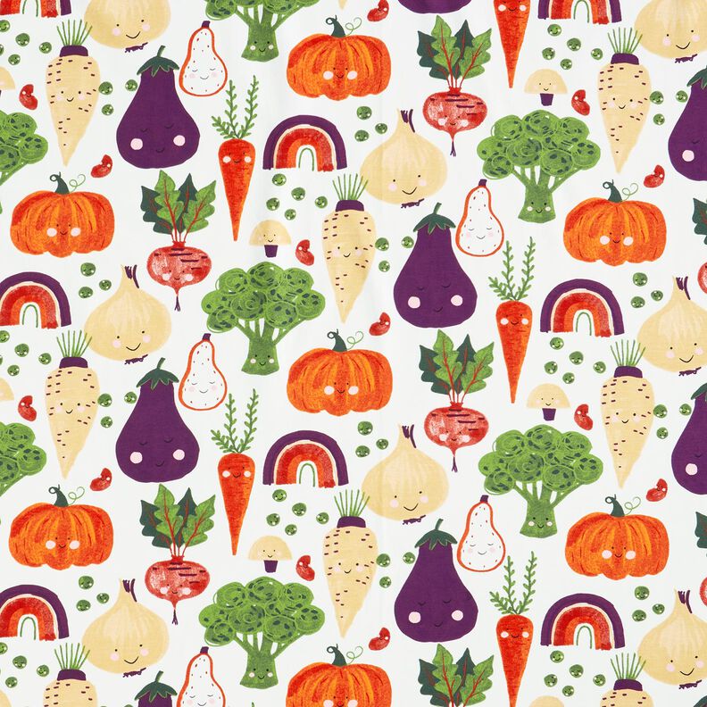 French Terry Sommersweat Glade gr&oslash;ntsager &ndash; elfenben,  image number 1