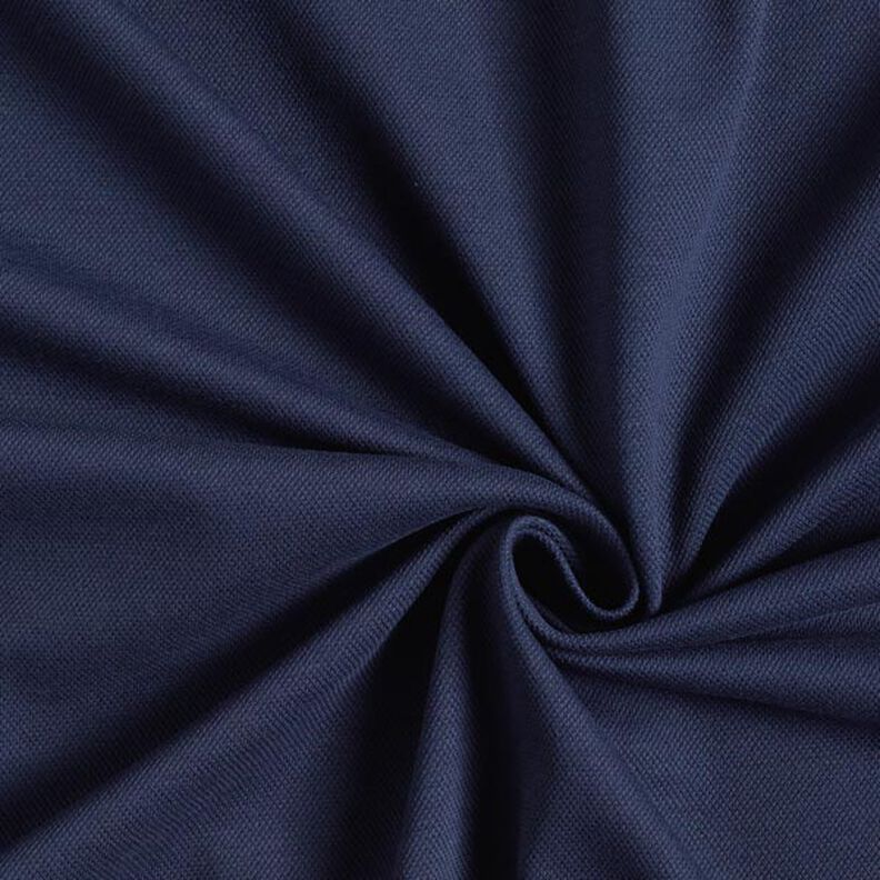 Bomuldsjersey Piqué fin – marineblå,  image number 1