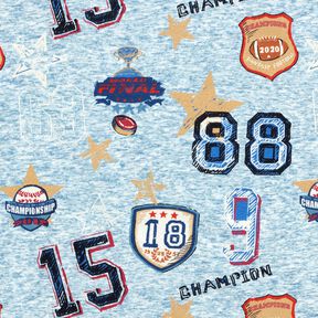 Alpefleece Collagejakke – lyseblå/grå, 