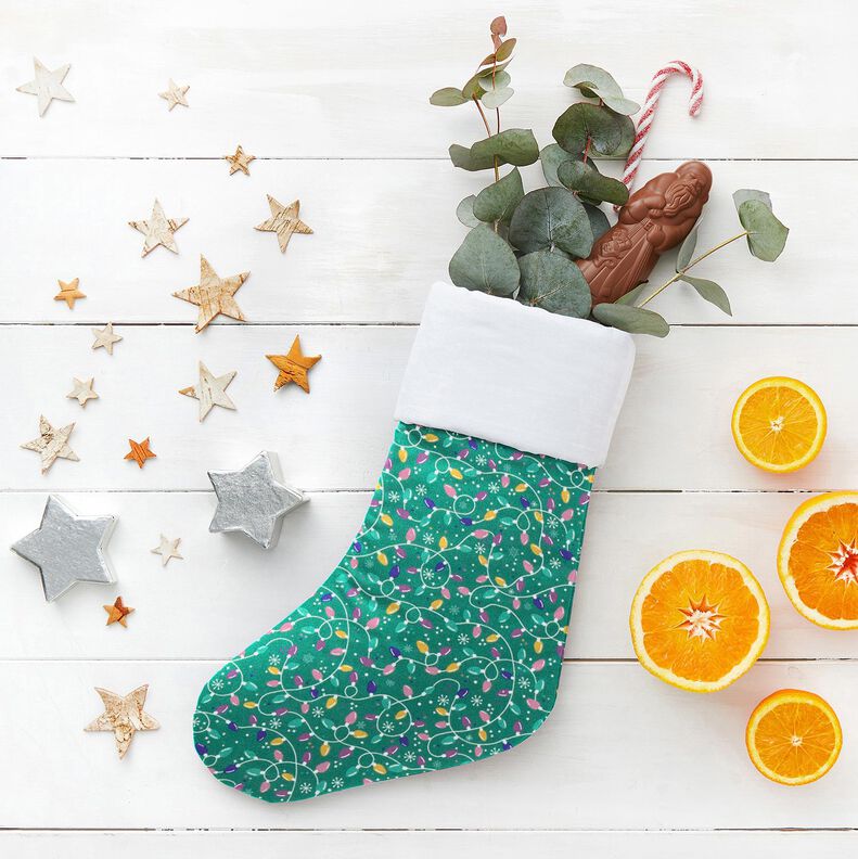 Bomuldsstof Poplin lyskæde – eukalyptus/lavendel,  image number 5