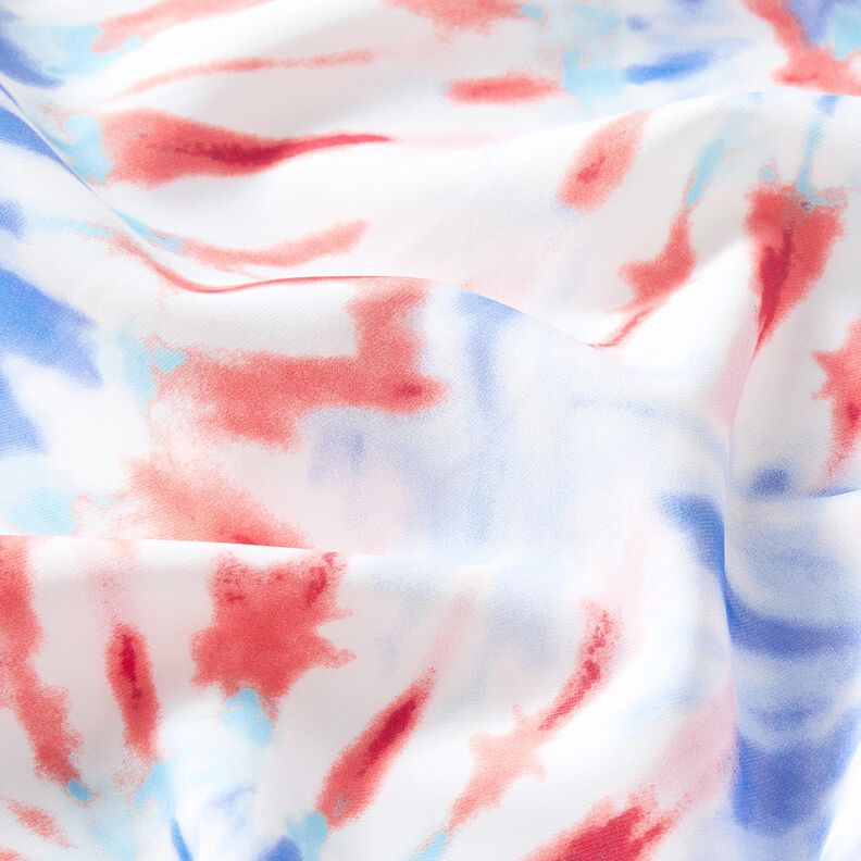 Badetøjsstof Batik-mandala – hvid/chili,  image number 2