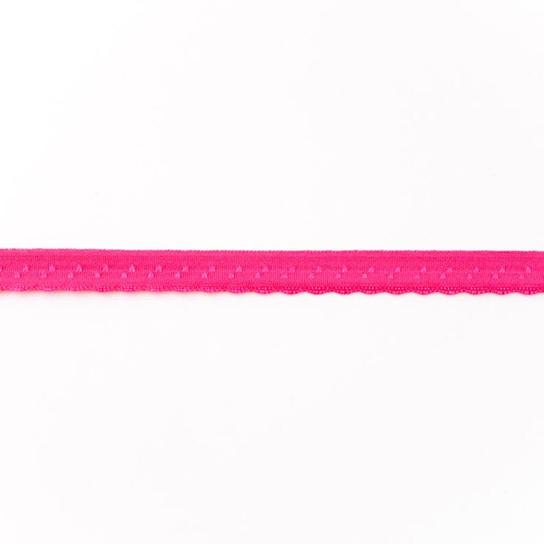 Elastisk indfatningsbånd Blonder [12 mm] – intens pink,  image number 1