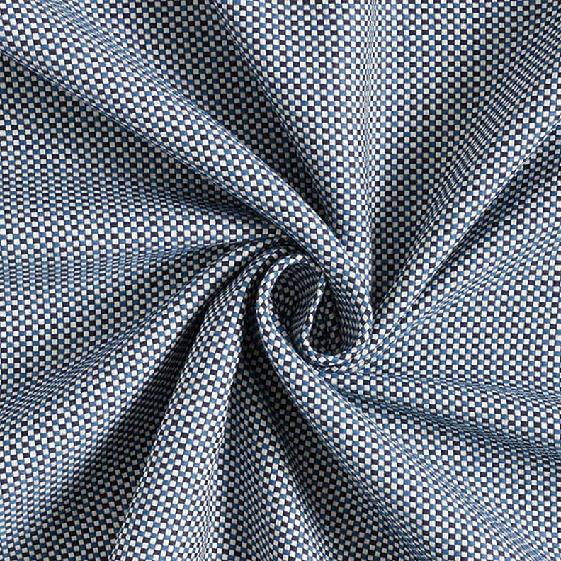 Dekorationsstof Jacquard Struktur ensfarvet – blå,  image number 3