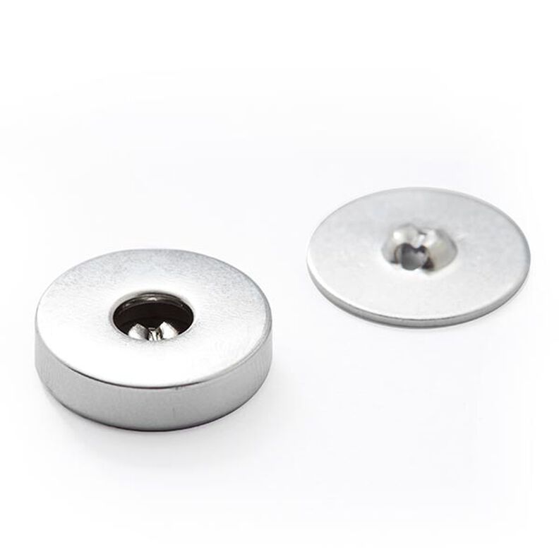 Magnetknap [  Ø18 mm ] – sølv metallisk,  image number 1