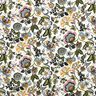 Bomuldspoplin Paisley-blomster – elfenben/dueblå,  thumbnail number 1