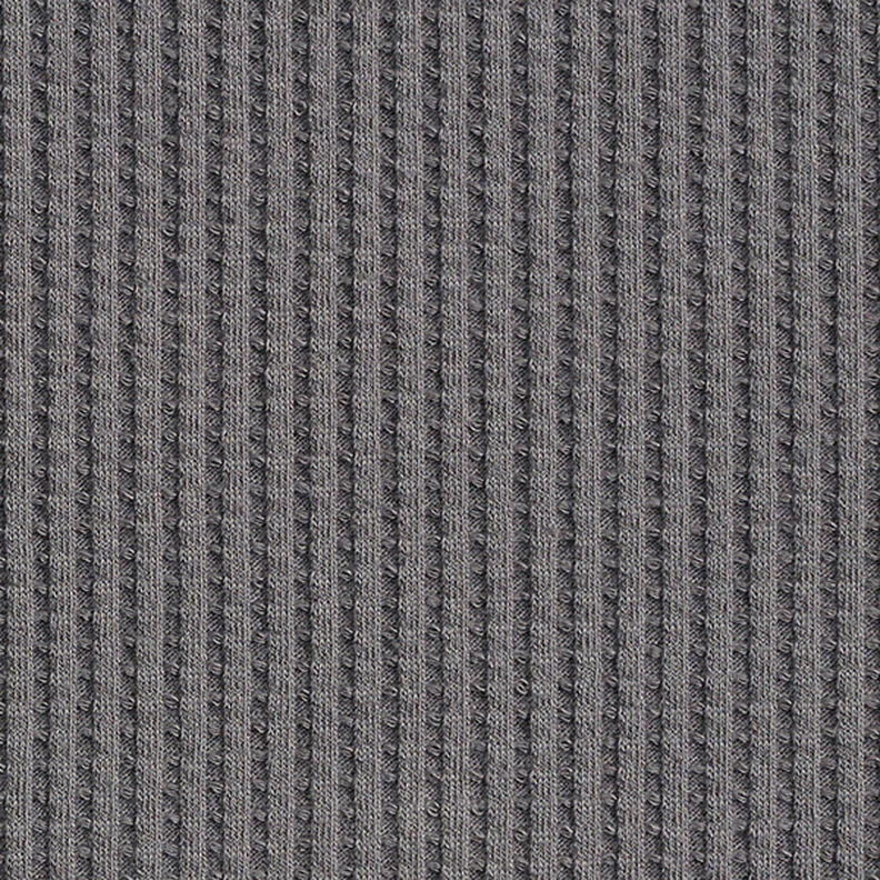 Vaffeljersey af bomuld ensfarvet – grå,  image number 4