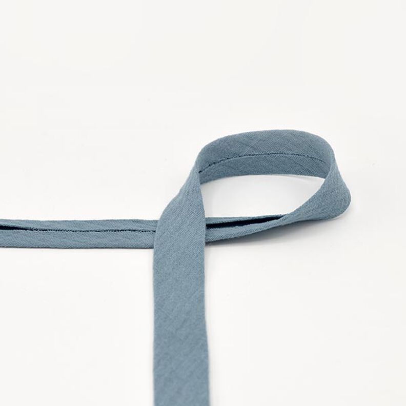 Skråbånd Musselin [20 mm] – lys jeans-blå,  image number 1