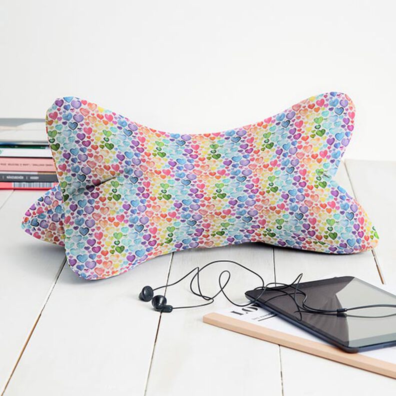 Bomuldsstof poplin Hjerter,  image number 6