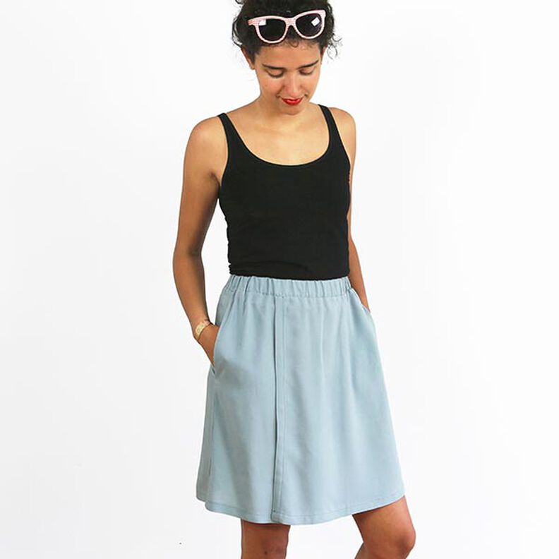 FRAU GINA - nederdel i wrap-look med sidesømslommer, Studio Schnittreif  | XS -  XL,  image number 4