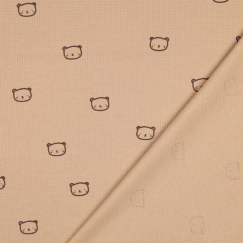 Vaflet jersey lille bjørn | Poppy Fabrics – mørk gammelrosa/aubergine,  image number 4