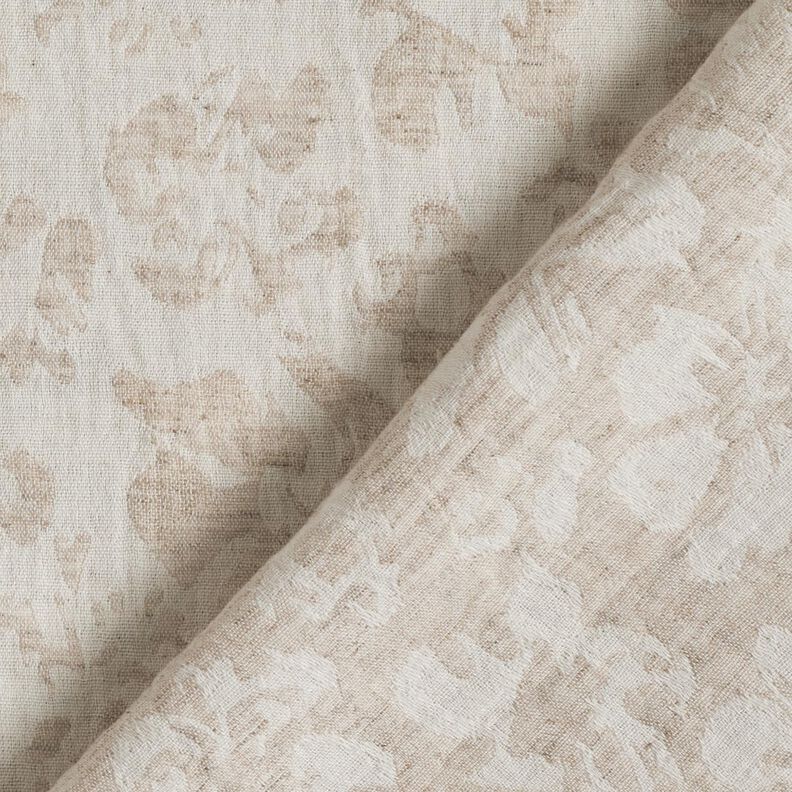 Musselin/Dobbelt-Crincle stof h&oslash;r-miks Blomster &ndash; mandel,  image number 4