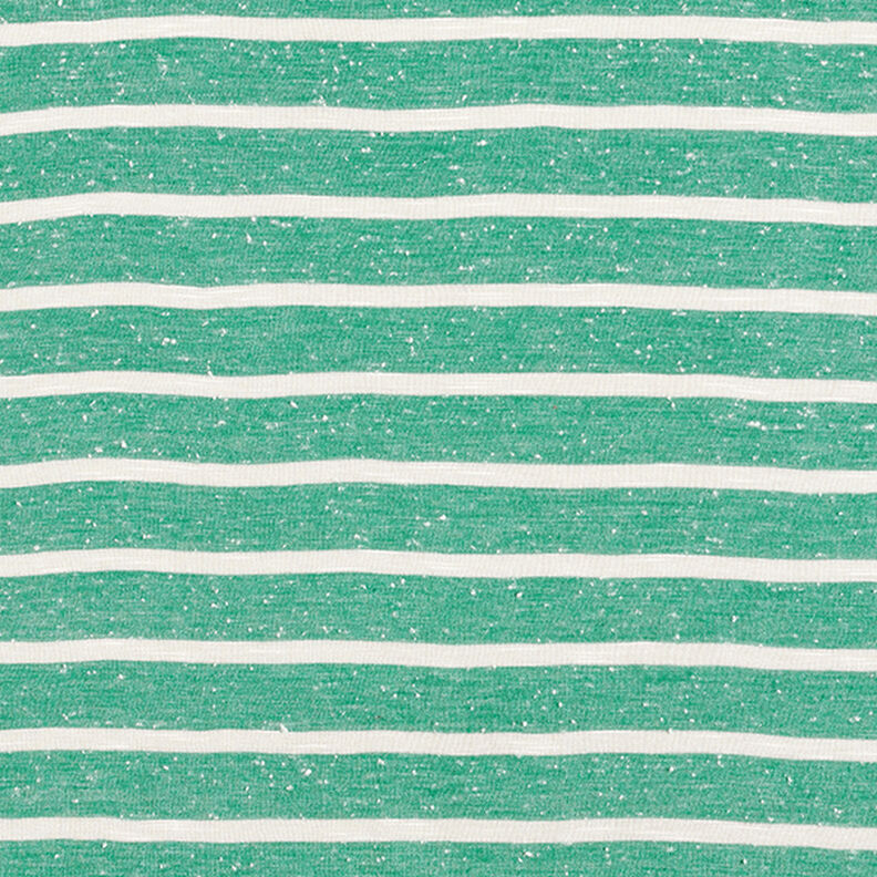 Viskosejersey striber på tværs – smaragdgrøn/hvid,  image number 1