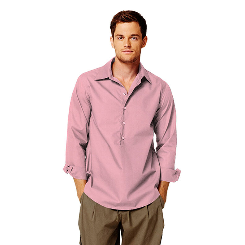 Bomuldspoplin Ensfarvet – gammelrosa,  image number 6