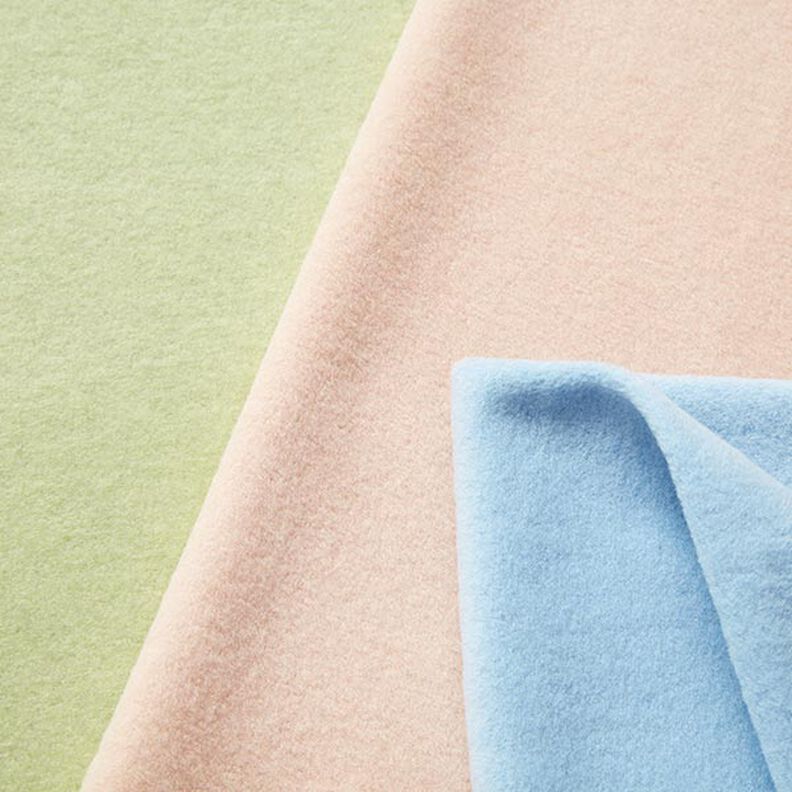 Cashmere fleece ensfarvet – pistacie,  image number 4