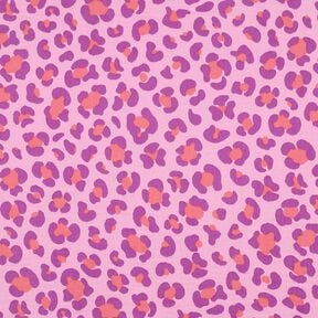 Musselin/Dobbelt-Crincle stof bunt leopardprint | Poppy Fabrics &ndash; pastelviolet/r&oslash;dlilla, 