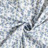 Bomuldspoplin blomsterhav – jeansblå/hvid,  thumbnail number 3