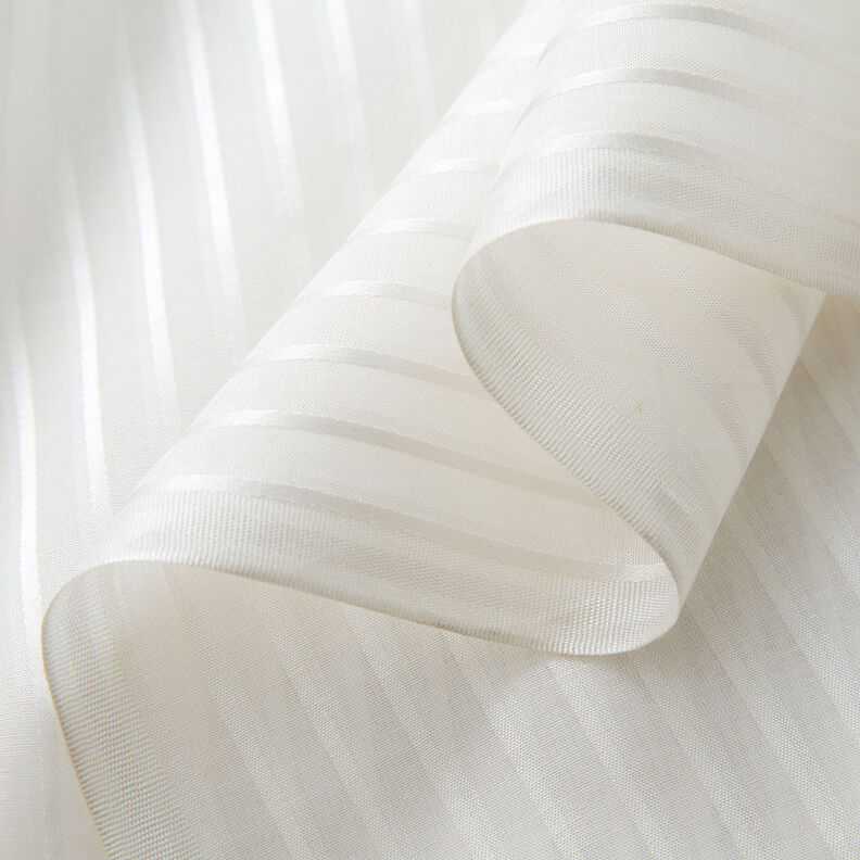 Voile silkemiks satin-striber – hvid,  image number 3