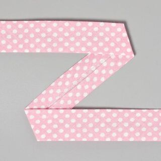 Skråbånd Prikker (20 mm) 14 – lys rosa, 