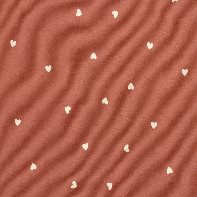 Rib-jersey hjerter – rød,  image number 1