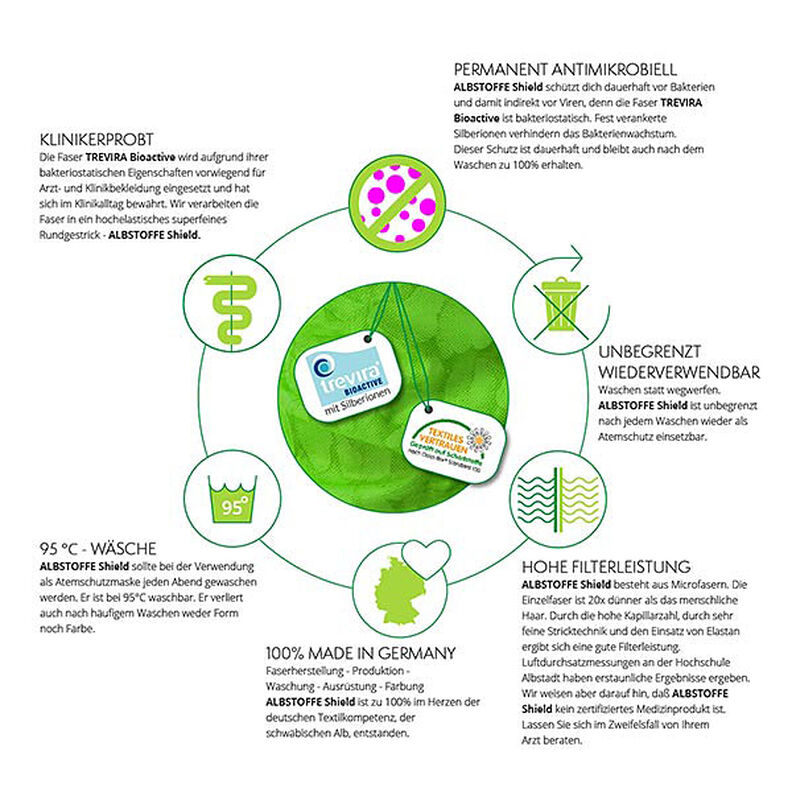 SHIELD PRO Antimikrobiel jersey Knit – kongeblå/rød | Albstoffe,  image number 7