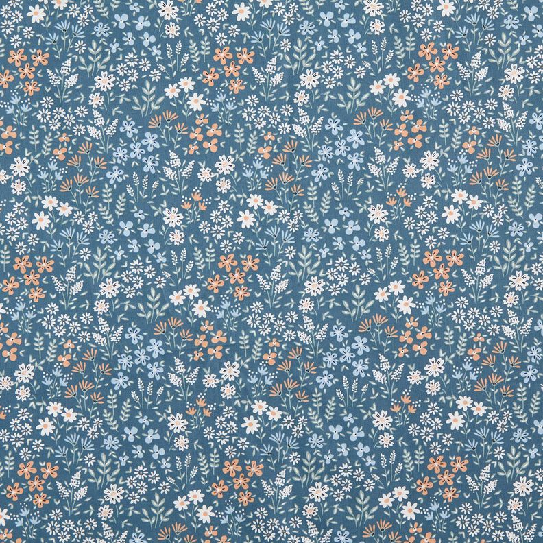 Imprægneret voksdug farverig blomstereng – lys jeans-blå/lyseblå,  image number 1