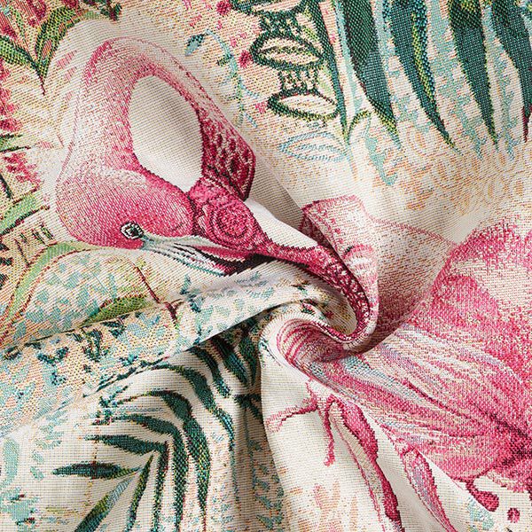 Dekorationsstof gobelinstykke Flamingo – beige/pink,  image number 3