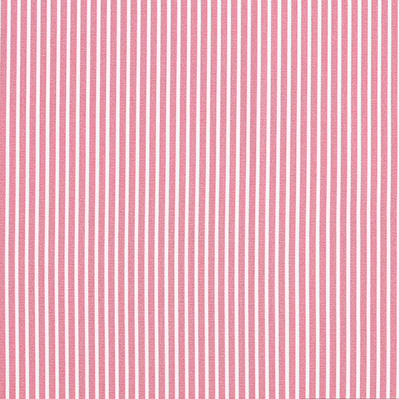 Bomuldspoplin Striber – rosa/hvid,  image number 1