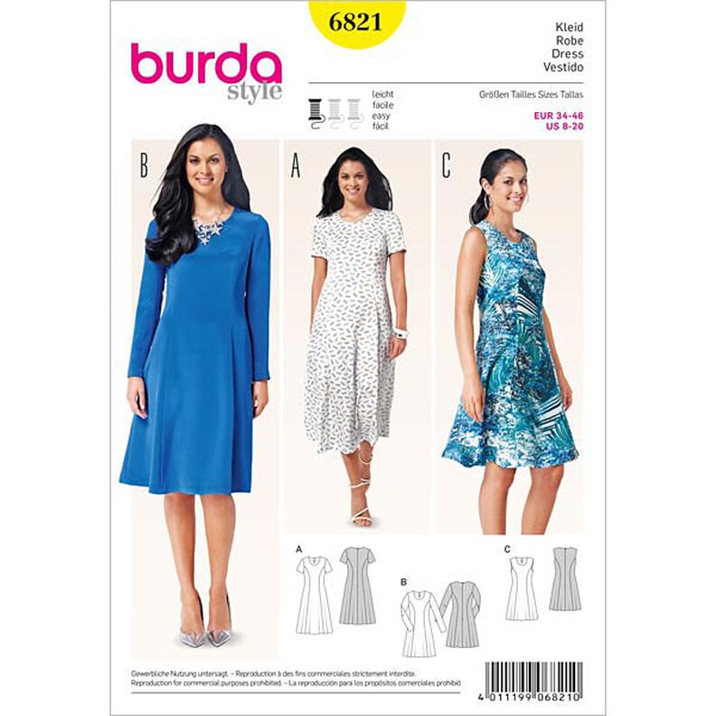 Kjole, Burda 6821,  image number 1