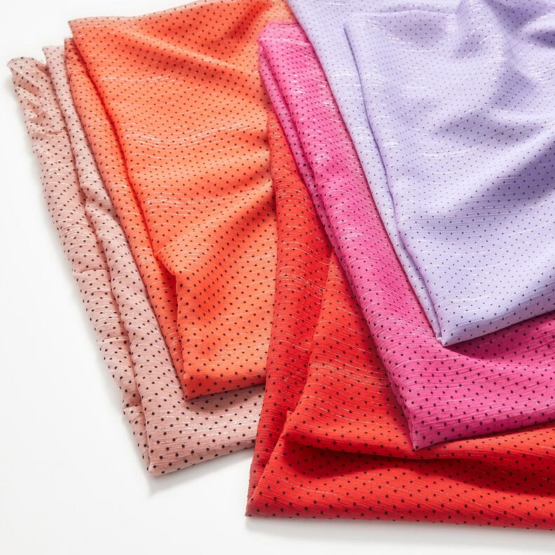 Chiffon glitterstriber og prikker – syren,  image number 5