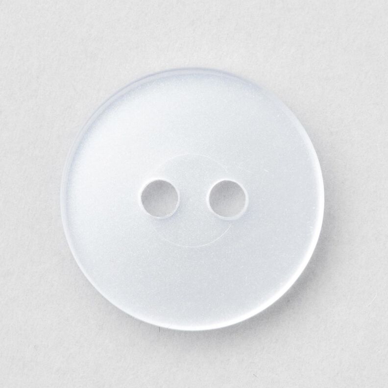 2-hulsknap blank [Ø 15 mm] – hvid,  image number 1