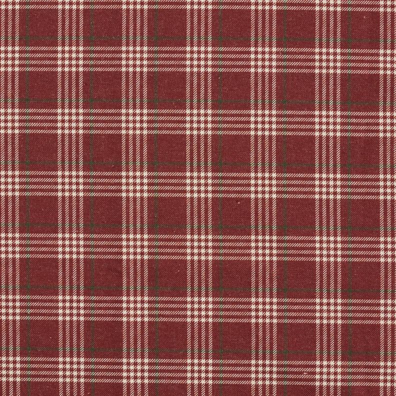 Dekorationsstof Halvpanama klassiske tern – bourgogne-farvet/natur,  image number 1