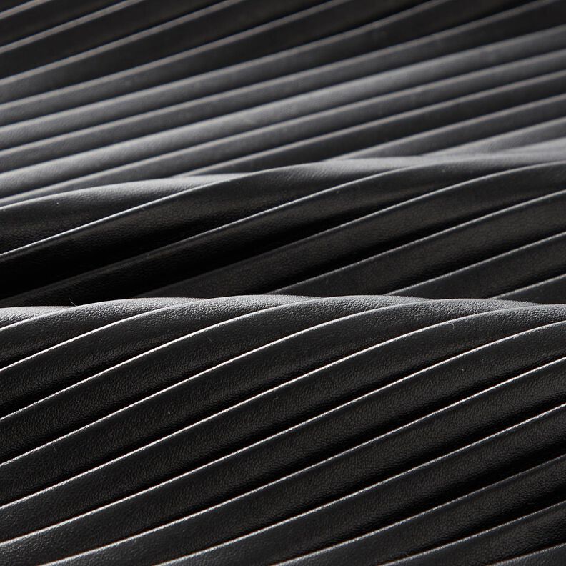 Kunstlæder plissé – sort,  image number 2