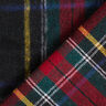 Frakkestof blanding af ny uld skotskternet – sort/rød,  thumbnail number 4