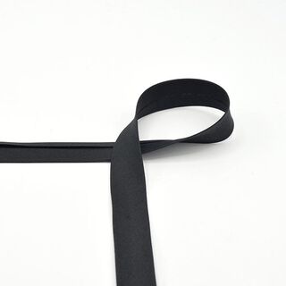 Bomulds-skråbånd Poplin [20 mm] – sort, 