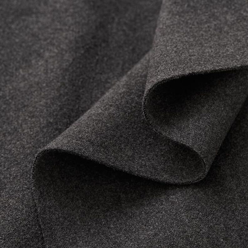 Frakkestof genanvendt polyester melange – antracit,  image number 3