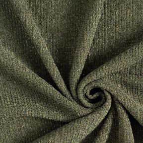 Chenille Strikjacquard glitter – mørk fyr/sølv metallic, 