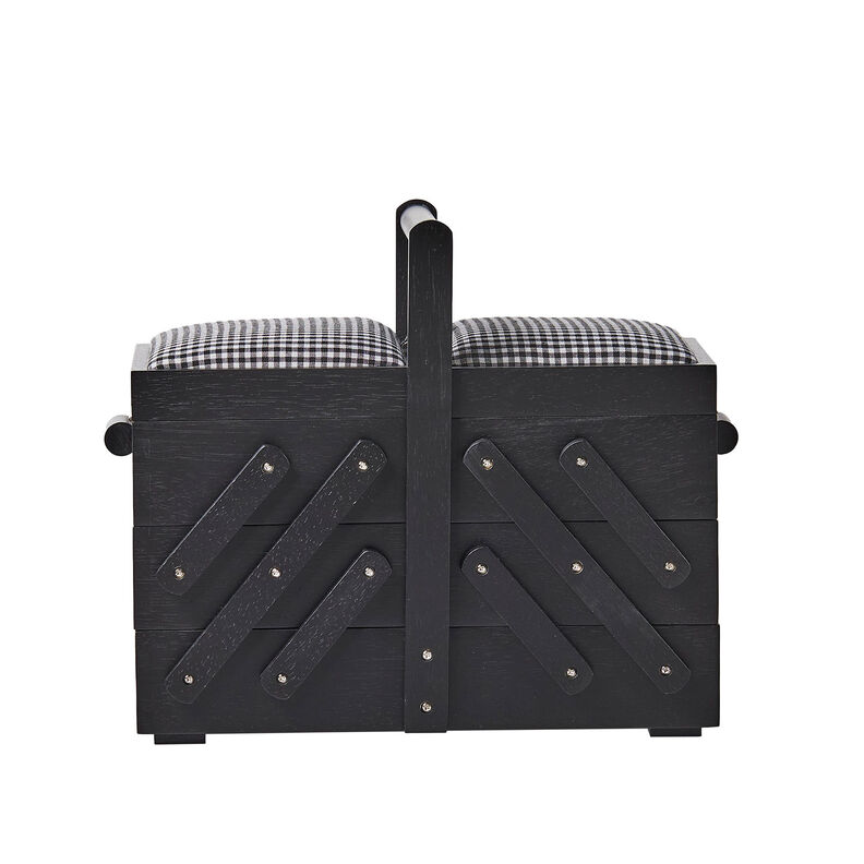 Sykasse Træ [36 x 19 x 30 cm] | Prym – sort,  image number 3