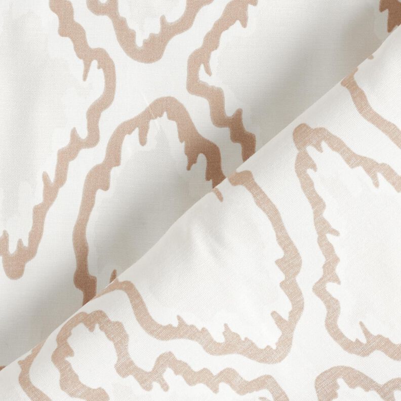 bomuldsstof med slangelinjer &ndash; beige/m&oslash;rkebeige,  image number 5