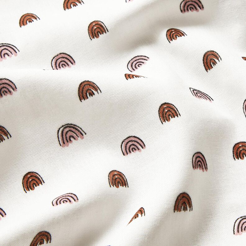 Musselin sm&aring; regnbuer, glat &ndash; elfenben/rosa,  image number 3