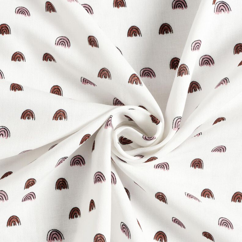 Musselin sm&aring; regnbuer, glat &ndash; elfenben/rosa,  image number 4