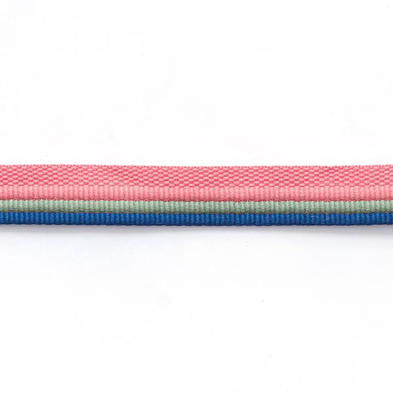 Paspelbånd Trio [ 15 mm ] – marineblå/laksefarvet,  image number 2