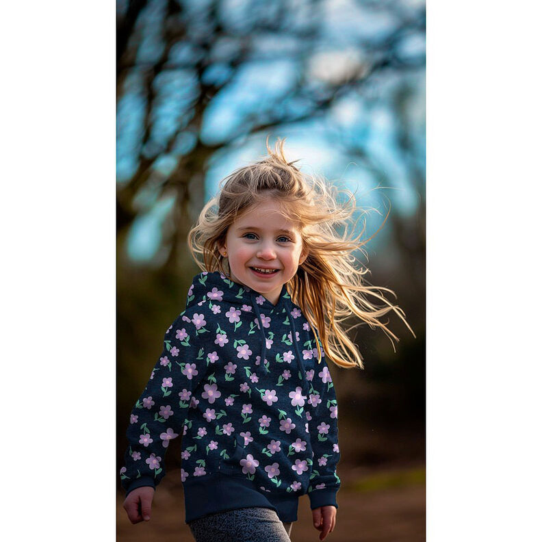 Sweatshirt blomster | by Poppy – antracit/syren,  image number 6