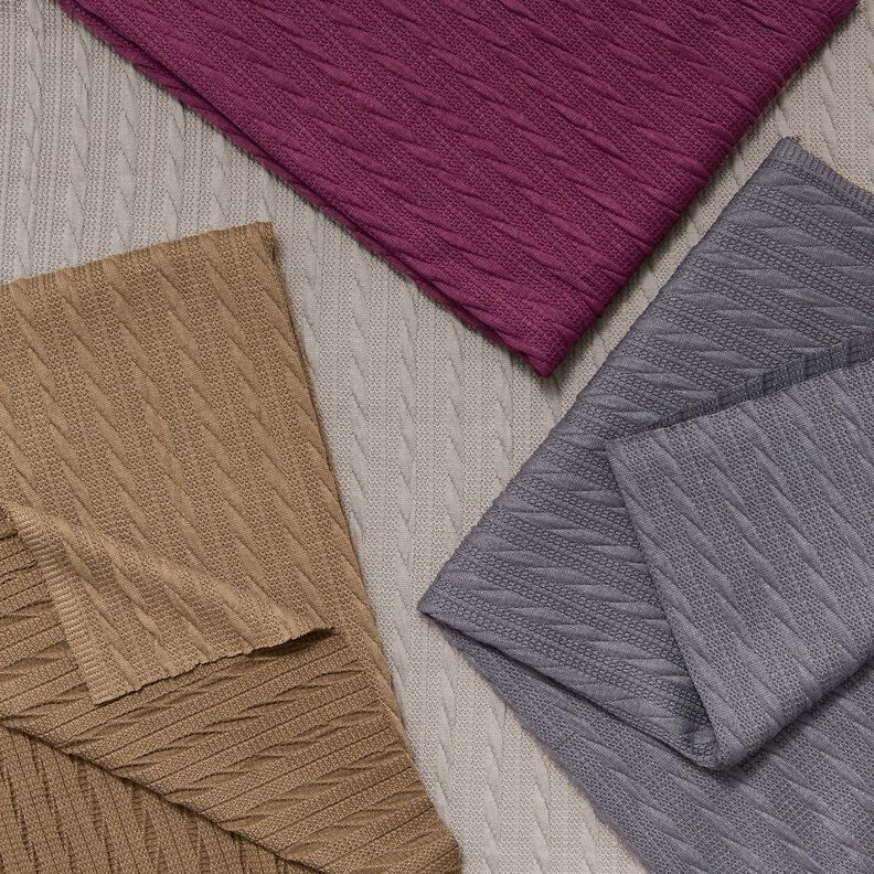 Strik Cloqué fletmønster – natblå,  image number 5