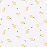 Musselin/Dobbelt-Crincle stof Akvarel citroner Digitaltryk – hvid,  thumbnail number 1