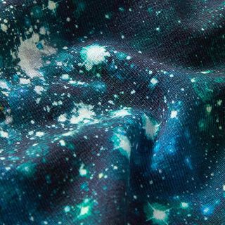 Bomuldsjersey universet Digitaltryk – marineblå, 