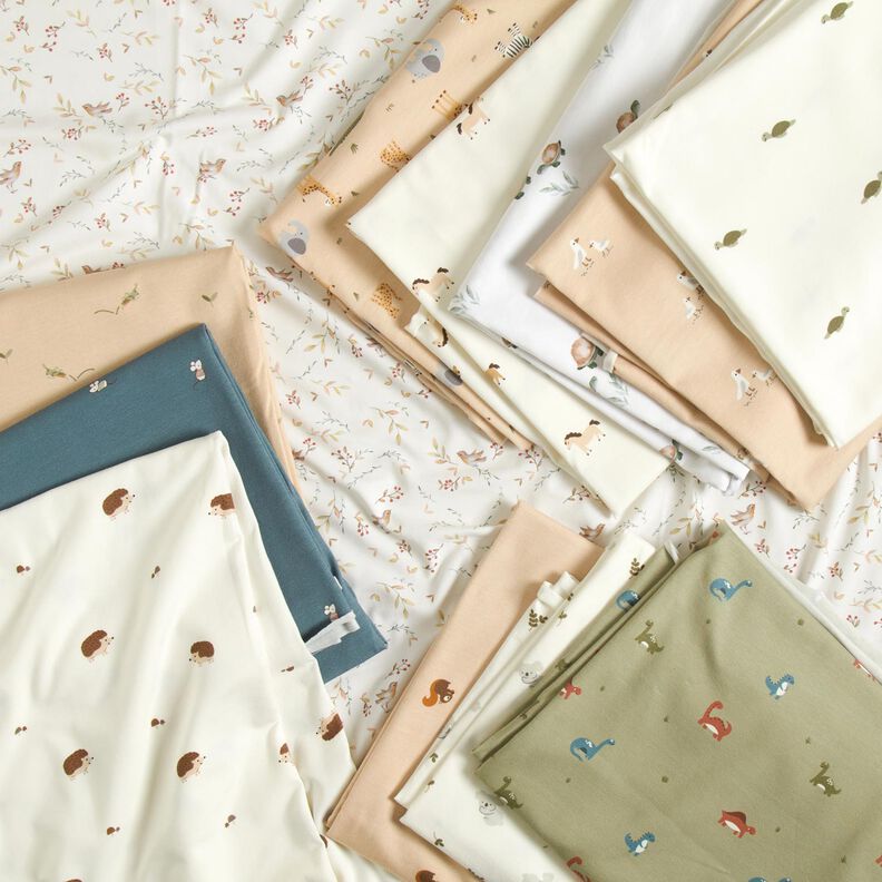 Bomuldsjersey små skildpadder – uldhvid,  image number 5