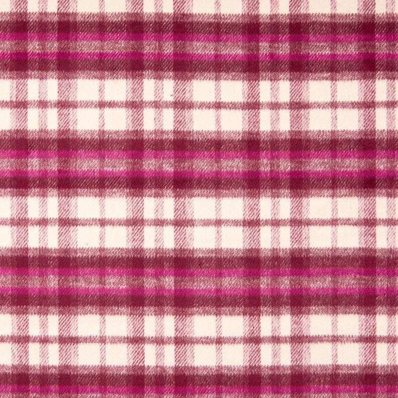 Frakkestof Uld-miks børstet – bordeaux/purpur,  image number 1